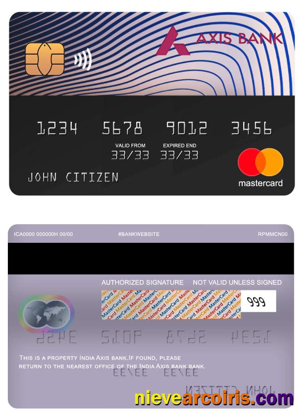 India Axis bank mastercard